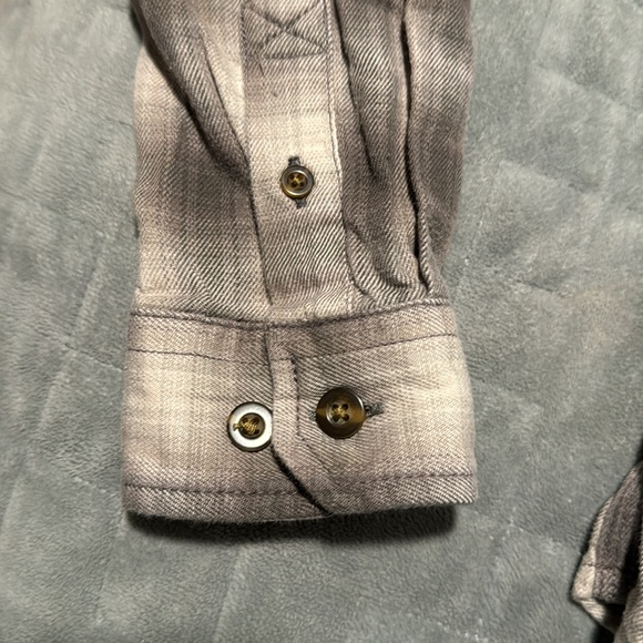 Carhartt Flannel Button Down Shirt, Brown, Cream, Gray, Size S - Picture 5 of 9